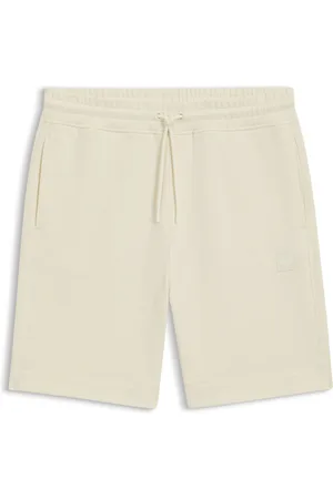 HUGO BOSS Shorts relaxed fit en felpa de algodón con insignia de logo