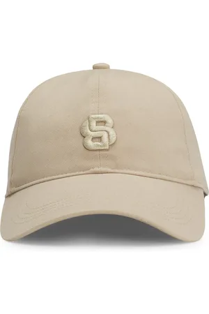HUGO BOSS Gorra de algodón con monograma Double B bordado