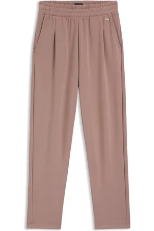 HUGO BOSS Pantalones de chándal tapered fit con ribetes brillantes