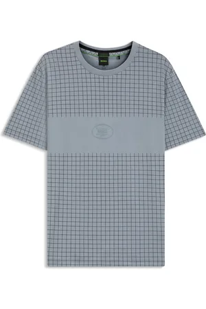 HUGO BOSS Camiseta de algodón Pima con estampado a cuadros