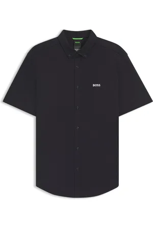 HUGO BOSS Camisa regular fit en punto dinámico de algodón