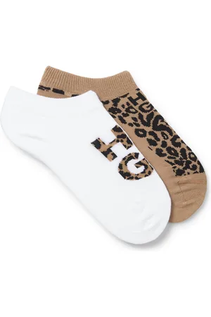HUGO BOSS Paquete de dos calcetines tobilleros de algodón