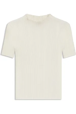 HUGO BOSS Jersey de cuello medio con punto de canalé irregular
