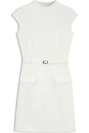 HUGO BOSS Vestido recto con bolsillos y detalle de cinturón