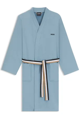 HUGO BOSS Bata de felpa de algodón con interior de secado rápido