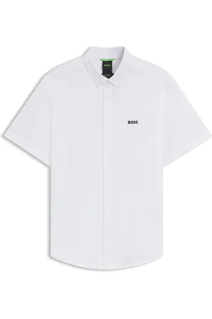 HUGO BOSS Camisa regular fit en punto dinámico de algodón