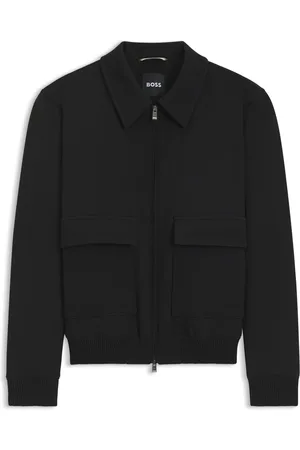 HUGO BOSS Abrigo lavable a máquina con cremallera bidireccional