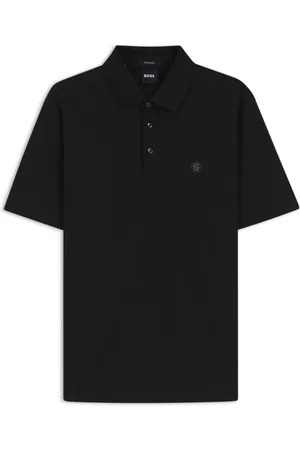 HUGO BOSS Polo de algodón mercerizado con monograma doble
