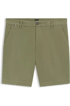 HUGO BOSS Shorts slim fit de algodón elástico con estructura