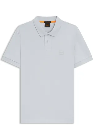 HUGO BOSS Polo slim fit de algodón elástico con parche de logo