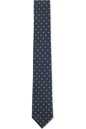 HUGO BOSS Corbata de mezcla de seda con micromonogramas Double B