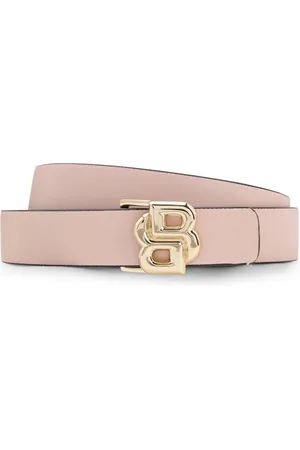 HUGO BOSS Cinturón reversible de piel italiana con monograma Double B en la hebilla