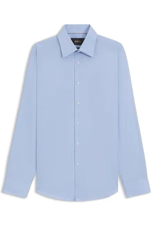HUGO BOSS Camisa regular fit de algodón hecho en Italia