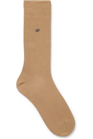 HUGO BOSS Paquete de tres calcetines en mezcla de algodón de largo normal