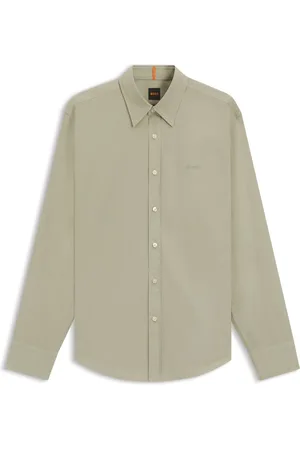 HUGO BOSS Camisa regular fit en popelín de algodón