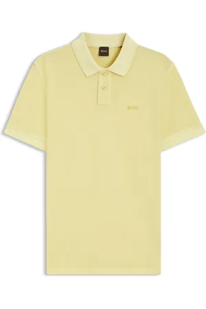 HUGO BOSS Polo de piqué de algodón con logo estampado