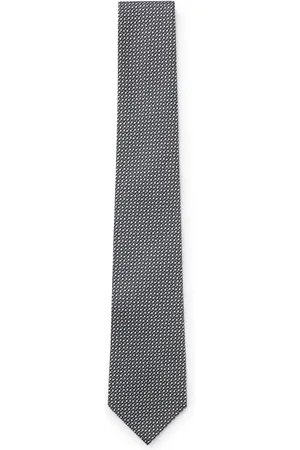 HUGO BOSS Corbata de rayas diagonales en jacquard de seda italiana
