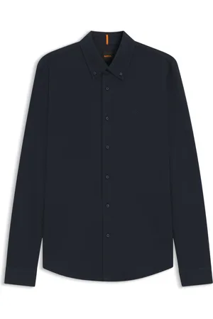 HUGO BOSS Camisa slim fit de punto de algodón
