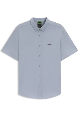 HUGO BOSS Camisa regular fit en punto dinámico de algodón