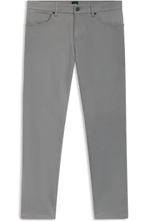 HUGO BOSS Pantalones Maine regular fit de algodón elástico con microestampado