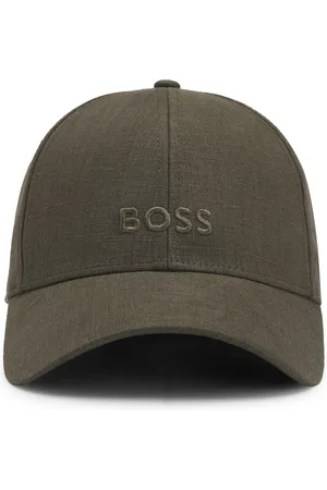 HUGO BOSS Gorra de lino con logo bordado