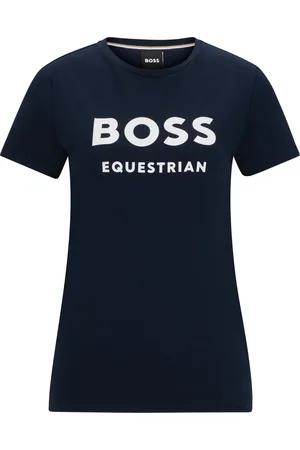 HUGO BOSS Camiseta de equitación en algodón elástico con detalles de logo