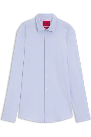 HUGO BOSS Camisa slim fit en punto técnico elástico estampado