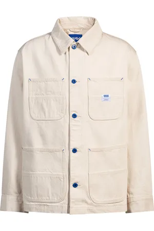HUGO BOSS Cazadora relaxed fit de denim crudo