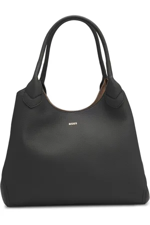 HUGO BOSS Bolso tote de piel granulada con letras de logotipo