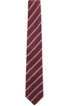 HUGO BOSS Corbata de seda a rayas diagonales