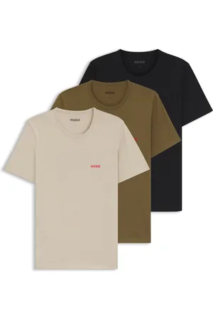 HUGO BOSS Paquete de tres camisetas interiores de punto de algodón
