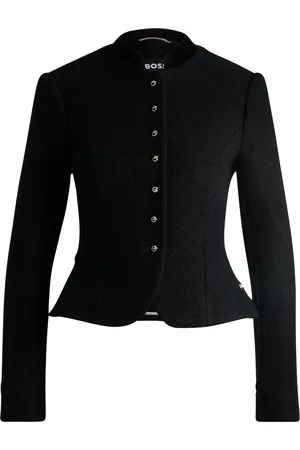 HUGO BOSS Chaqueta negra x Kinga Mathe con cierres giratorios