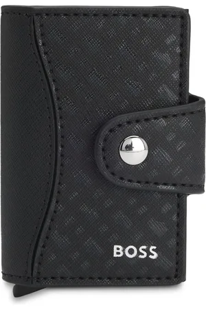 HUGO BOSS Tarjetero con detalle de logo y estampado de monogramas