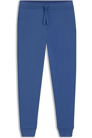 HUGO BOSS Pantalones de chándal en felpa de algodón con logo estampado