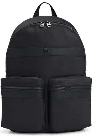 HUGO BOSS Mochila de sarga con ribete de logo apilado