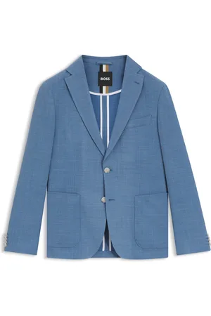 HUGO BOSS Blazer slim fit de cómodo paño elástico con microestampado