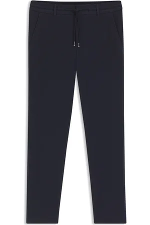 HUGO BOSS Pantalones tapered fit de algodón