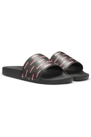 HUGO BOSS Chanclas fabricadas en Italia con logo dividido en el empeine