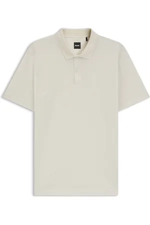 HUGO BOSS Polo de algodón mercerizado con jacquard geométrico