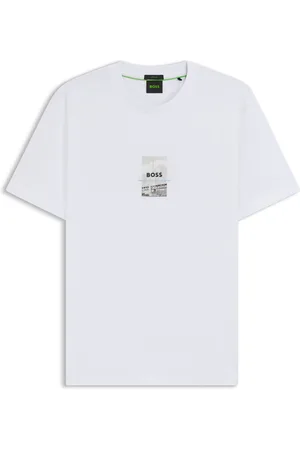 HUGO BOSS Camiseta relaxed fit de algodón elástico con estampado fotográfico