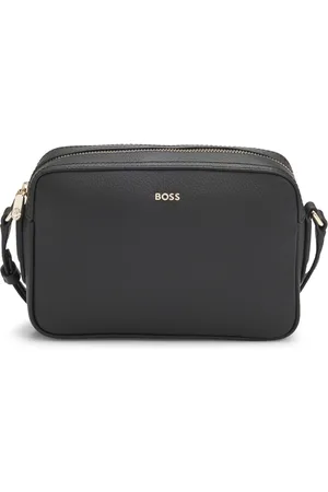 HUGO BOSS Bolso bandolera de piel granulada con letras de logotipo