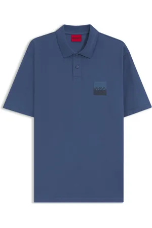 HUGO BOSS Polo relaxed fit de algodón con logo en dos partes