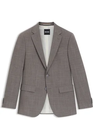 HUGO BOSS Americana regular fit de paño elástico a cuadros