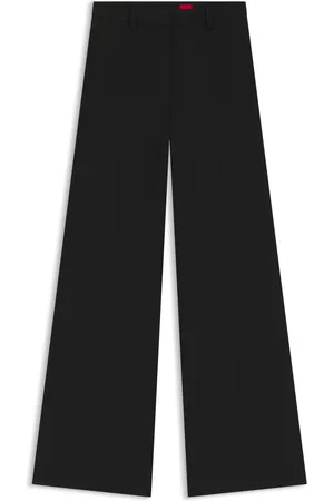 HUGO BOSS Pantalones regular fit en tejido elástico con pernera acampanada