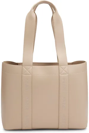 HUGO BOSS Bolso tote de piel sintética con logos bordados
