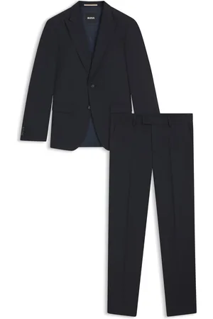 HUGO BOSS Traje slim fit en lana virgen, algodón y elástico