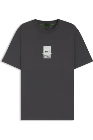 HUGO BOSS Camiseta relaxed fit de algodón elástico con estampado fotográfico