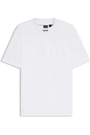 HUGO BOSS Camiseta relaxed fit de algodón elástico con logo en el cuello