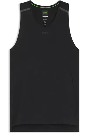 HUGO BOSS Top deportivo sin mangas en tejido de malla con detalles reflectantes decorativos