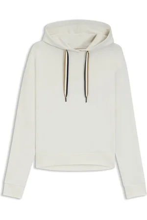 HUGO BOSS Sudadera con capucha y logo estampado con cordones a rayas de la marca
